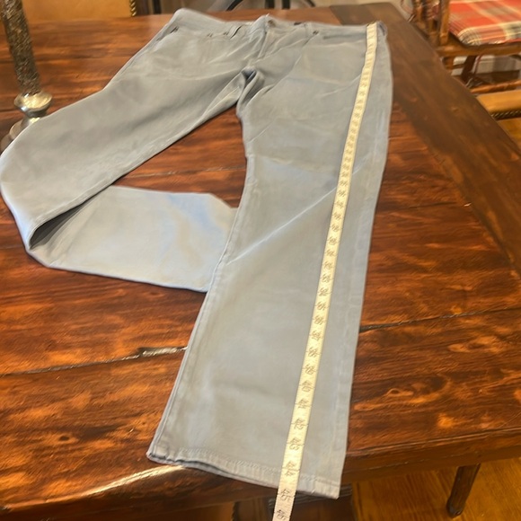 AG The Everett Sueded Stretch Sateen Slim Straight Leg Pants/ Ice Blue 36x34 - Picture 6 of 16